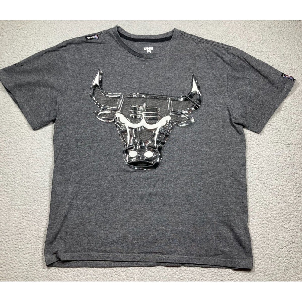 Chicago Bulls T Shirt Adult XL Gray Short Sleeve UNK NBA Basketball Fan Gear